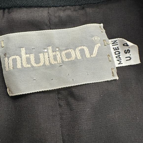 Intuitions Womens Vintage Wool Blazer Size 8 Classic Minimalist Academia Capsule - Picture 3 of 8